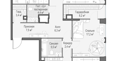 4-к. квартира, 137&nbsp;м²