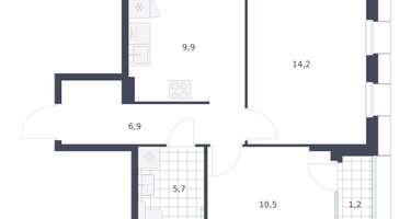 2-к. квартира, 48&nbsp;м²