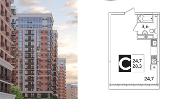 Студия, 28&nbsp;м²