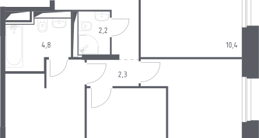 Студия, 71&nbsp;м²