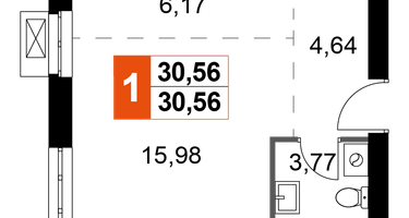 1-к. квартира, 30 м²
