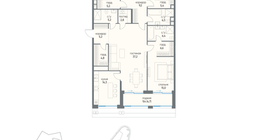 5-к. квартира, 167&nbsp;м²