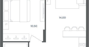 2-к. квартира, 37&nbsp;м²