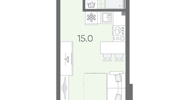 Студия, 21 м²