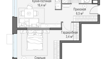 2-к. квартира, 48&nbsp;м²