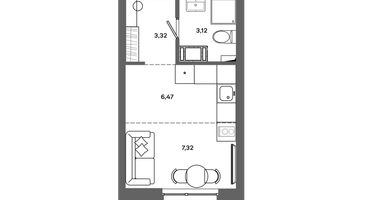 Студия, 20&nbsp;м²