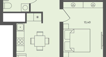 1-к. квартира, 47 м²