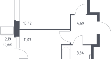 1-к. квартира, 35&nbsp;м²