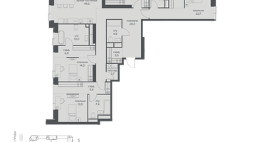 4-к. квартира, 210&nbsp;м²