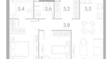3-к. квартира, 65&nbsp;м²
