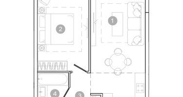 2-к. квартира, 45 м²