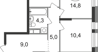 3-к. квартира, 77&nbsp;м²