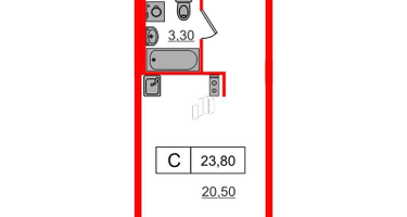 Студия, 23&nbsp;м²