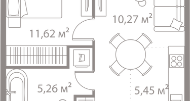 1-к. квартира, 37&nbsp;м²