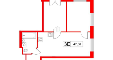 2-к. квартира, 47&nbsp;м²