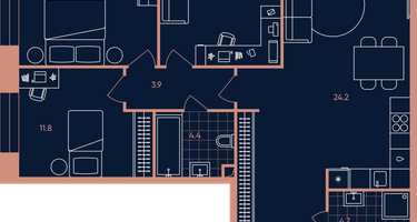 4-к. квартира, 86&nbsp;м²