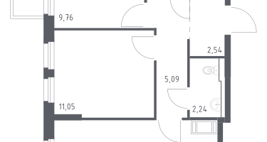 2-к. квартира, 51&nbsp;м²
