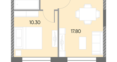 Студия, 36&nbsp;м²