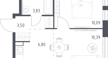 Студия, 34&nbsp;м²