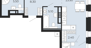3-к. квартира, 90&nbsp;м²