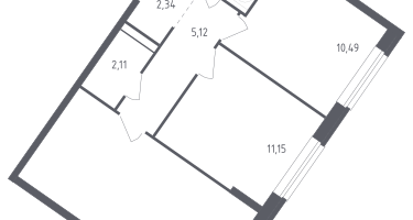 2-к. квартира, 52&nbsp;м²
