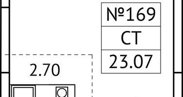 Студия, 23&nbsp;м²