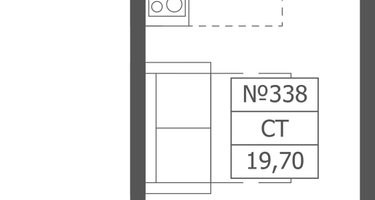 Студия, 19 м²