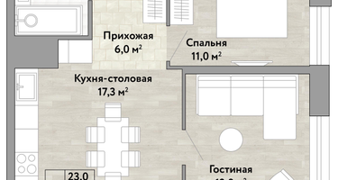 2-к. квартира, 50&nbsp;м²