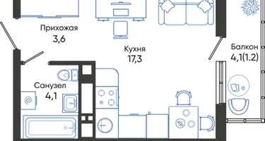 Студия, 26&nbsp;м²