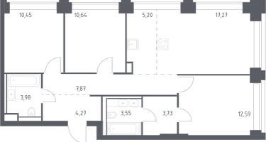 Студия, 79&nbsp;м²