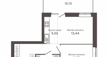 2-к. квартира, 49&nbsp;м²