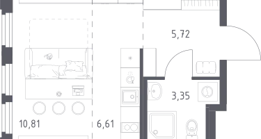 Студия, 26&nbsp;м²