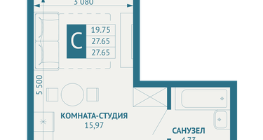 Студия, 28&nbsp;м²