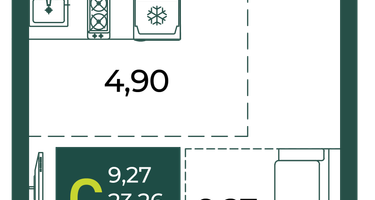 Студия, 27&nbsp;м²