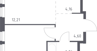 Студия, 35&nbsp;м²