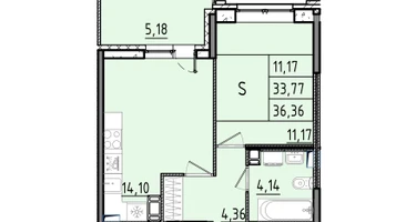 2-к. квартира, 36&nbsp;м²