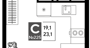 Студия, 23&nbsp;м²
