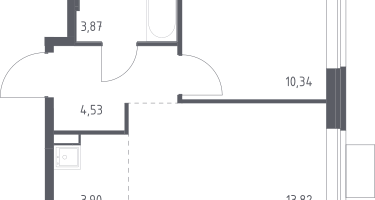 Студия, 36&nbsp;м²