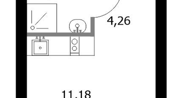 Студия, 18&nbsp;м²