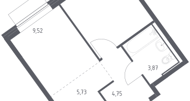 Студия, 34&nbsp;м²