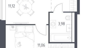 1-к. квартира, 31&nbsp;м²