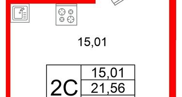 Студия, 21&nbsp;м²