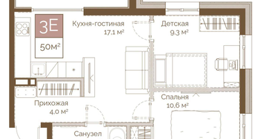 3-к. квартира, 49 м²