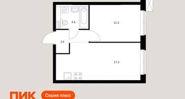 1-к. квартира, 36 м²