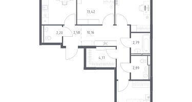 3-к. квартира, 79&nbsp;м²
