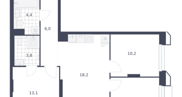 3-к. квартира, 73&nbsp;м²