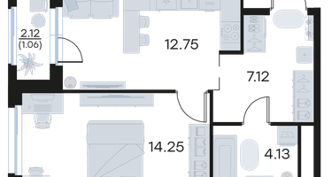 1-к. квартира, 39 м²