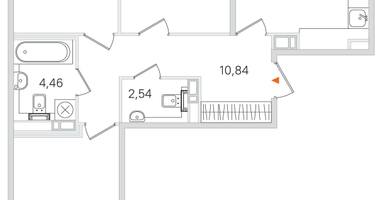 3-к. квартира, 77&nbsp;м²