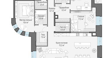 5-к. квартира, 179&nbsp;м²