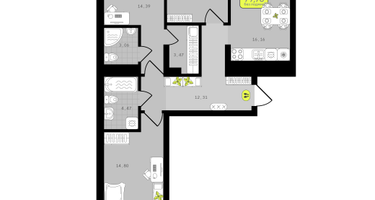3-к. квартира, 84&nbsp;м²